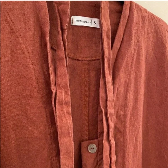 Linenfairytales rust tie jumpsuit